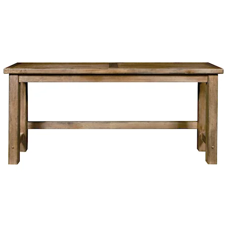 Distressed Finish Counter Height Tasting Table with Trestle Base